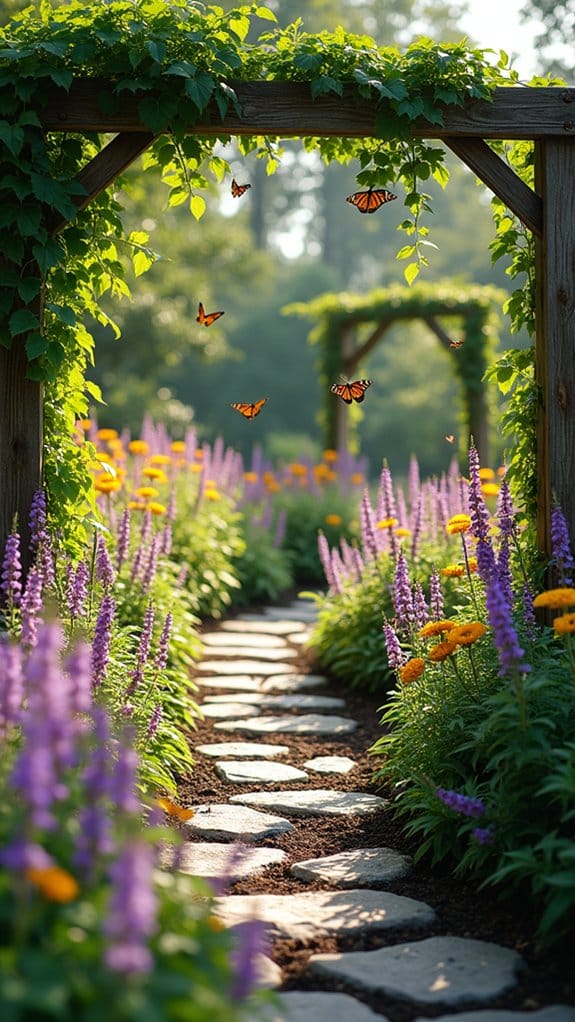 vibrant butterfly garden sanctuary