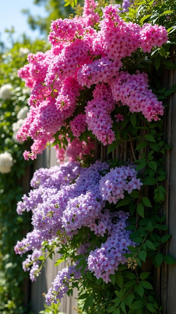 vibrant cascading vertical blooms