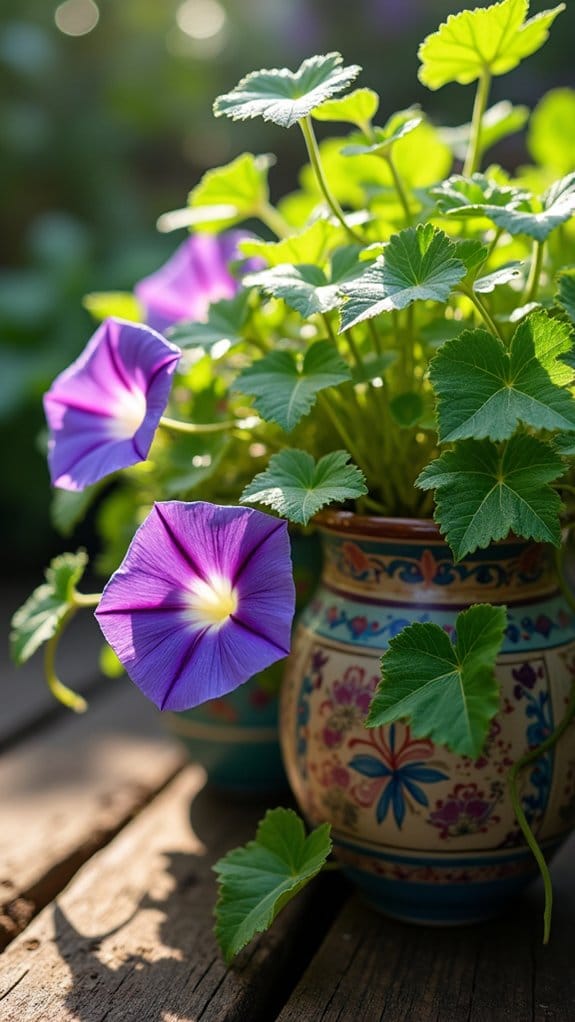 vibrant container garden display