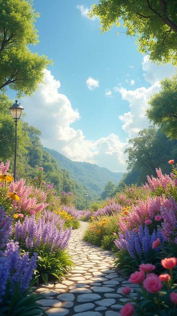 vibrant cosmos flower bed