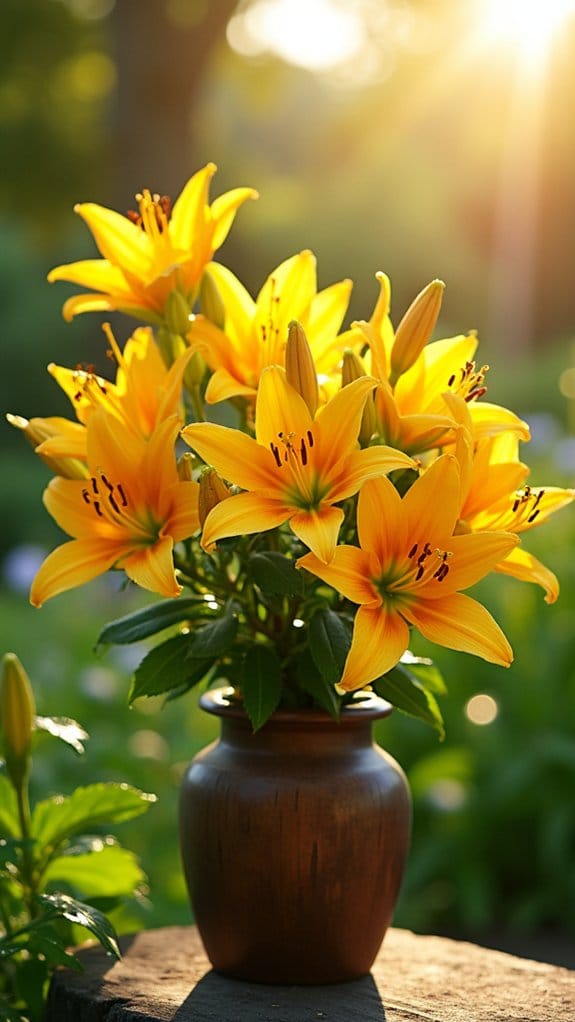 vibrant daylilies brighten arrangements