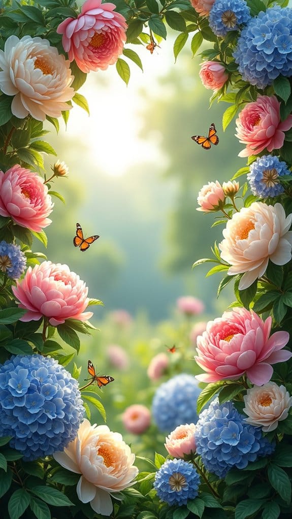 vibrant floral backdrop creation