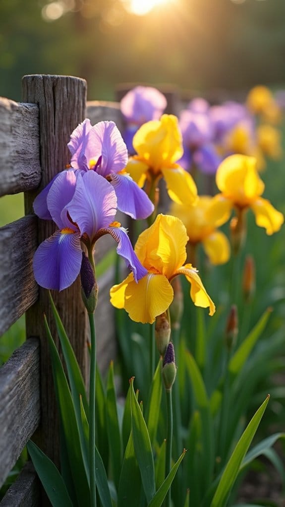 vibrant floral fence display