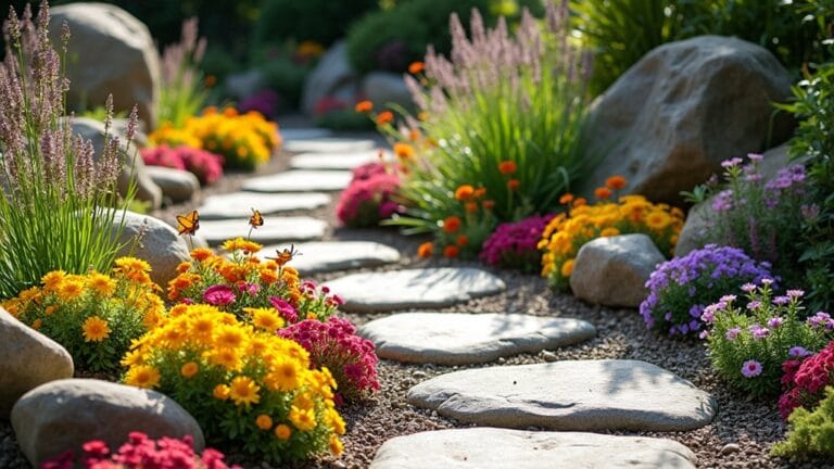 vibrant flower bed designs