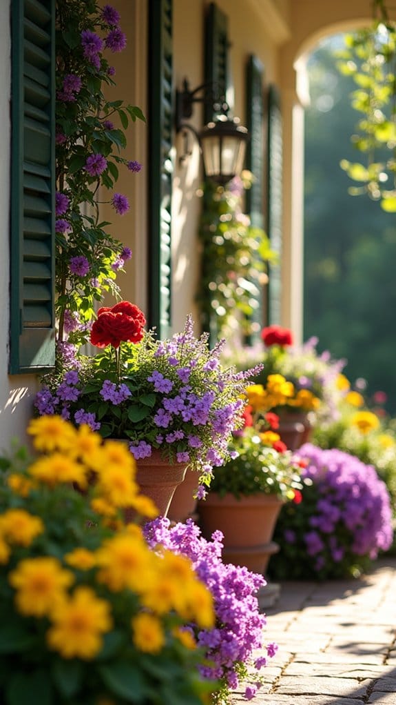 vibrant flower box arrangement