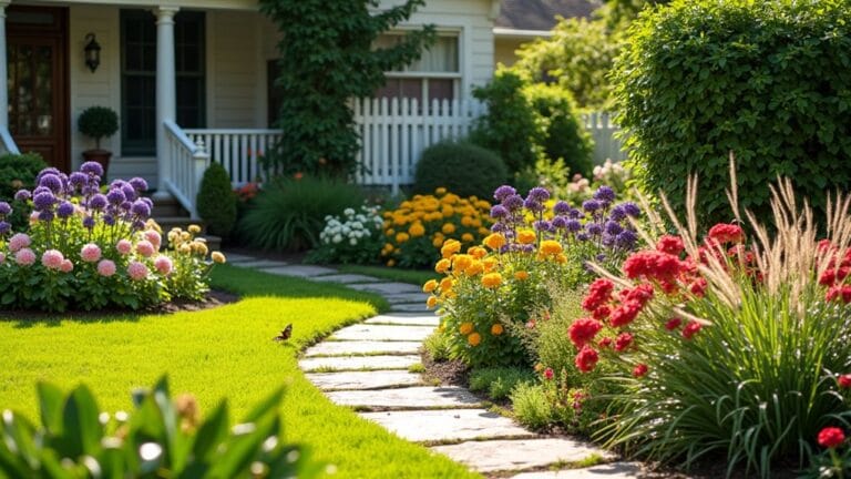 vibrant flower yard designs