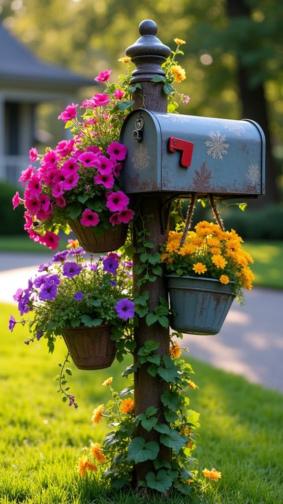 vibrant hanging basket display