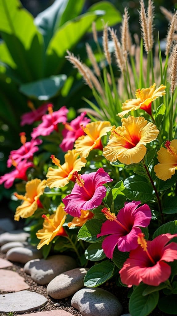 vibrant hibiscus for borders