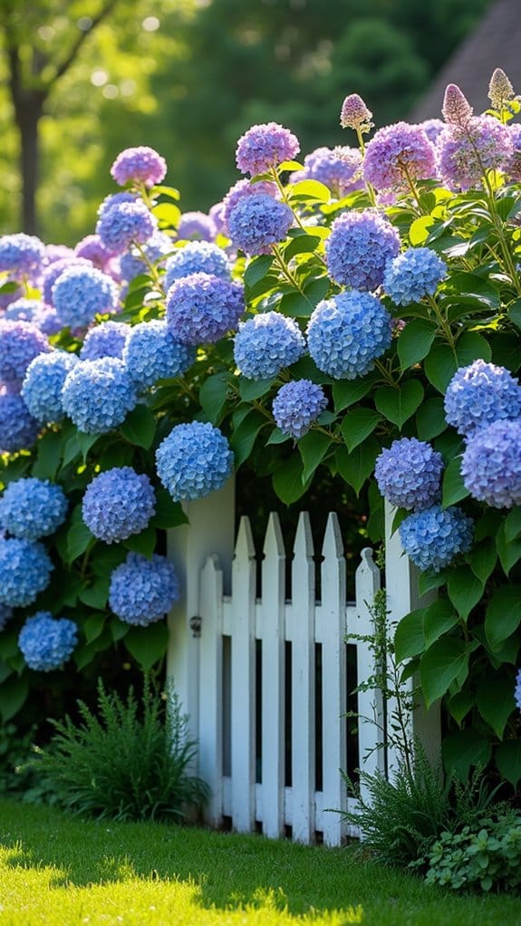 vibrant hydrangea hedge transformation