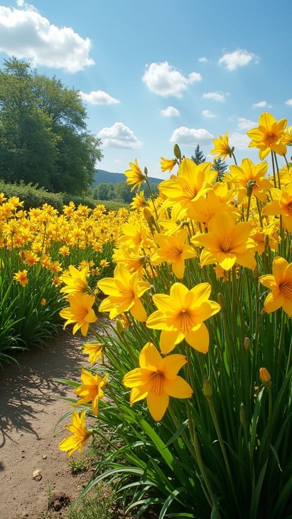 vibrant low maintenance daylily beds