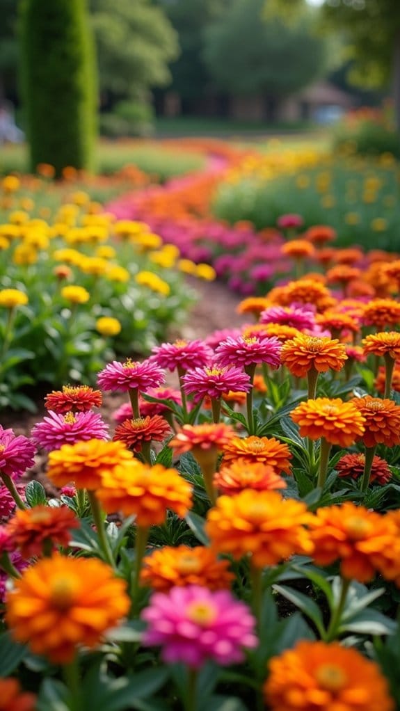 vibrant low maintenance garden zinnias