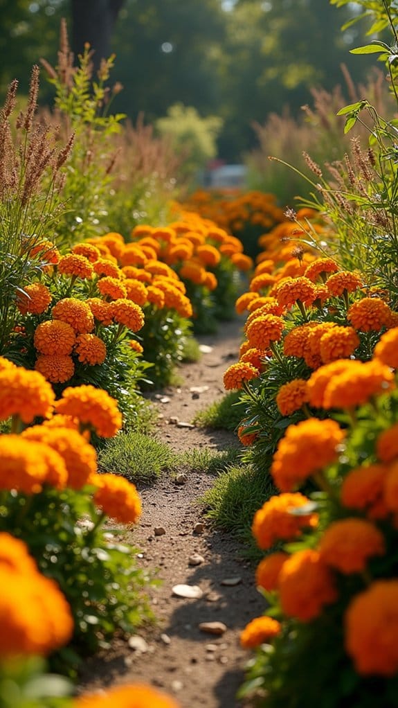 vibrant marigold festive displays