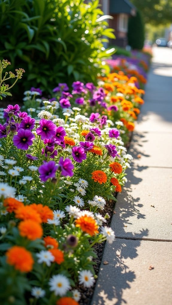 vibrant mixed annual displays