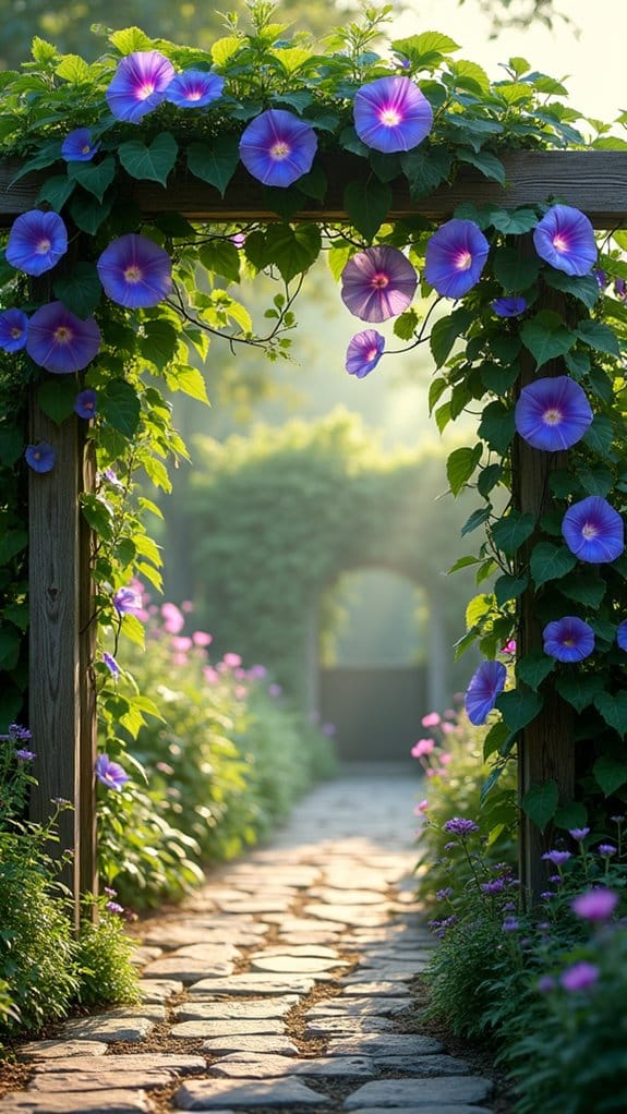 vibrant morning glory decor