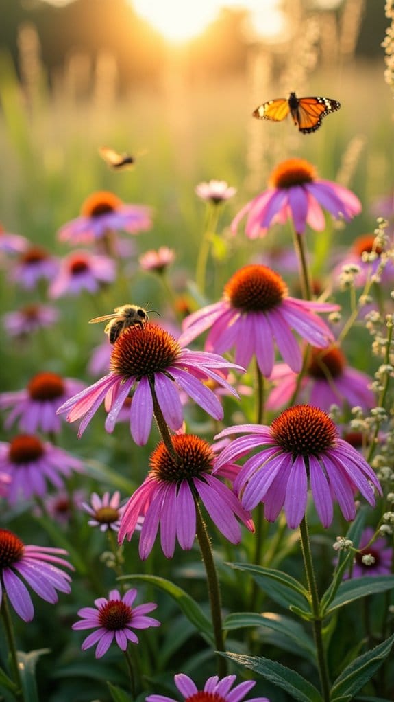 vibrant native wildflower garden