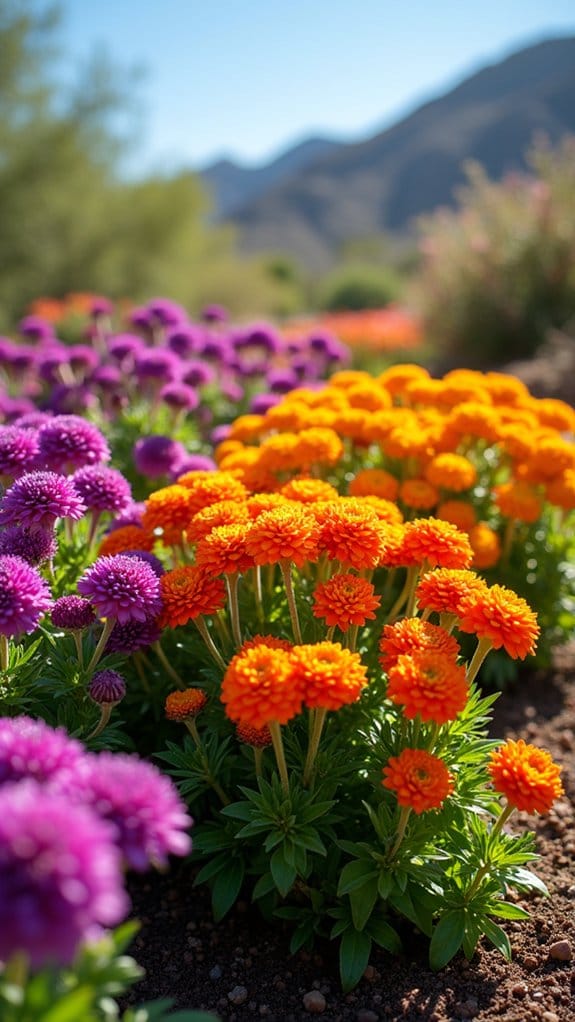 vibrant perennial garden blooms