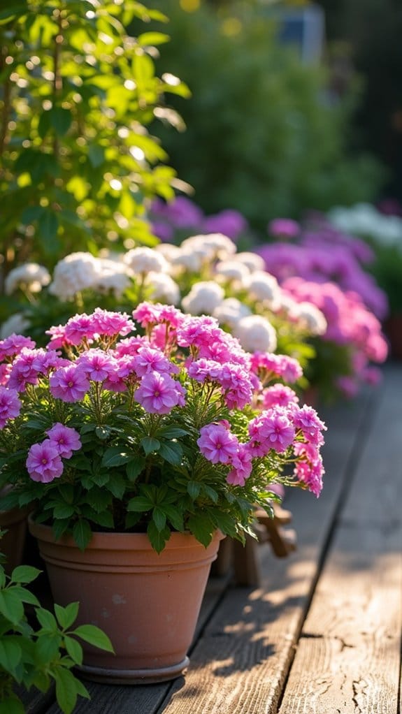 vibrant phlox container displays