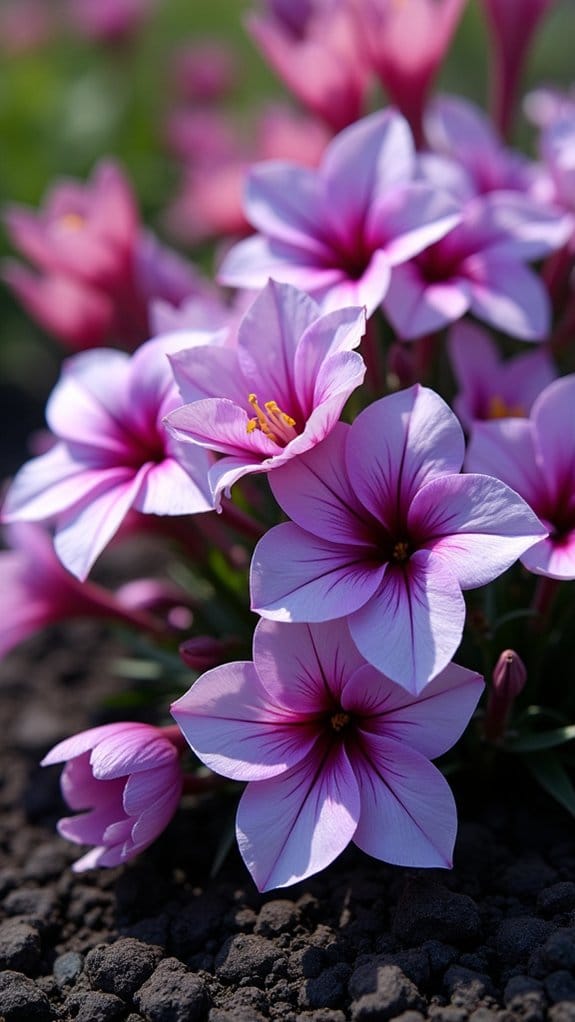 vibrant purple pink blooms