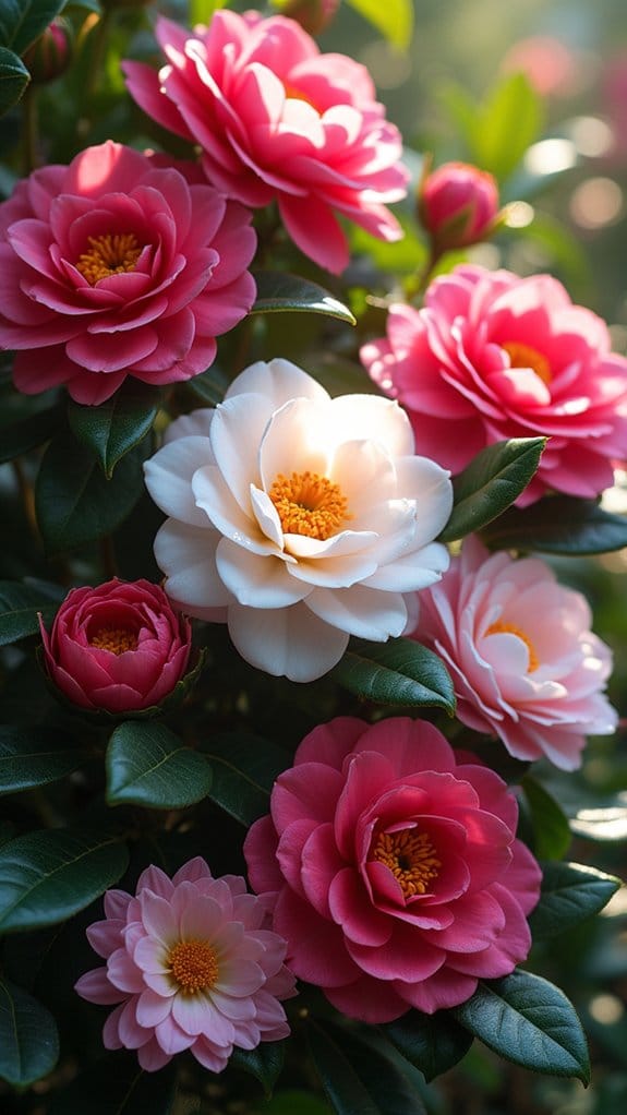 vibrant seasonal camellia display
