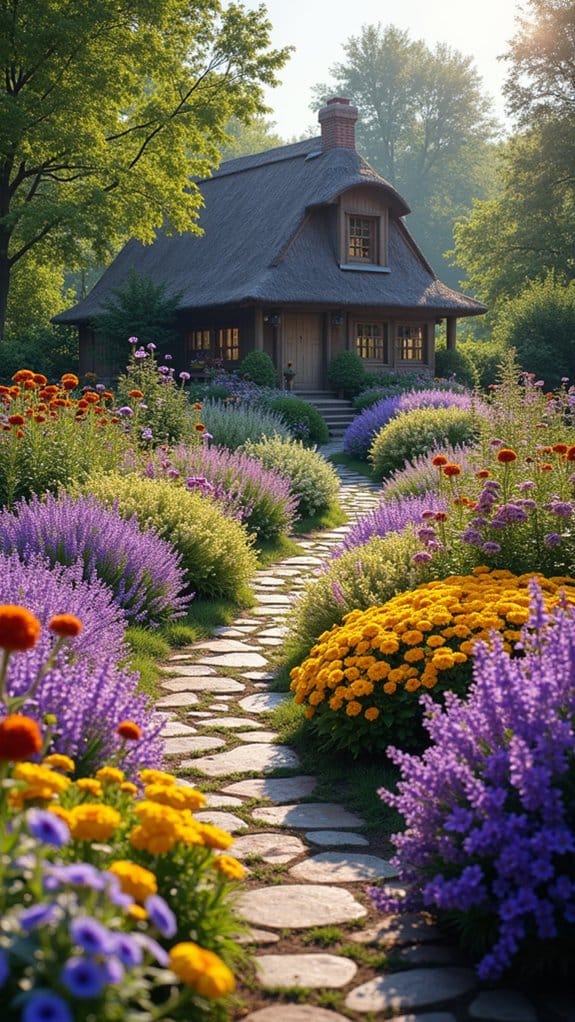 vibrant seasonal floral display