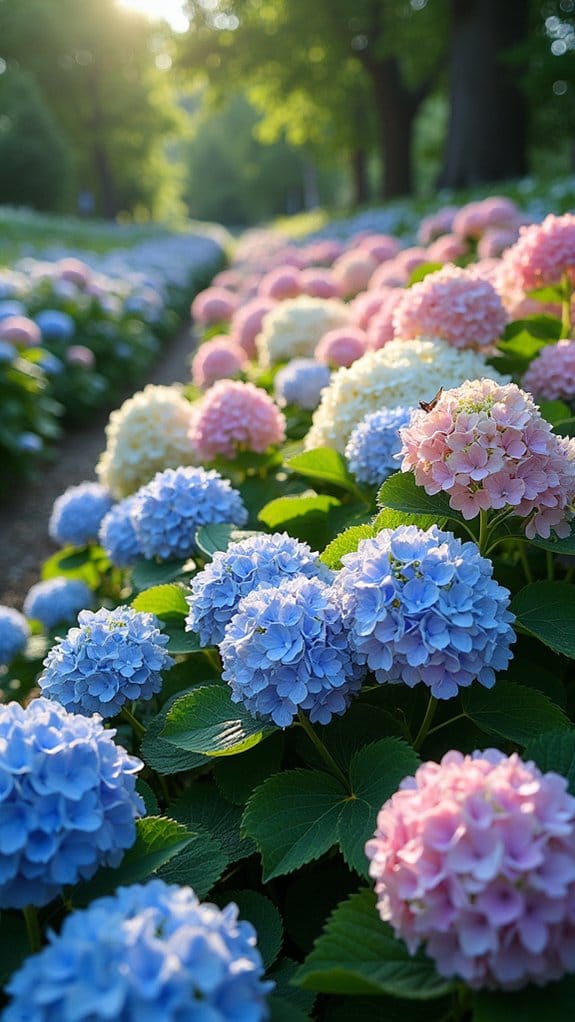 vibrant seasonal hydrangea displays
