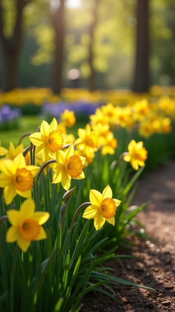 vibrant spring garden borders