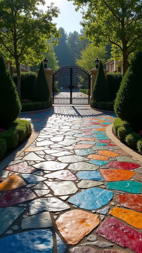 vibrant stone driveway appeal