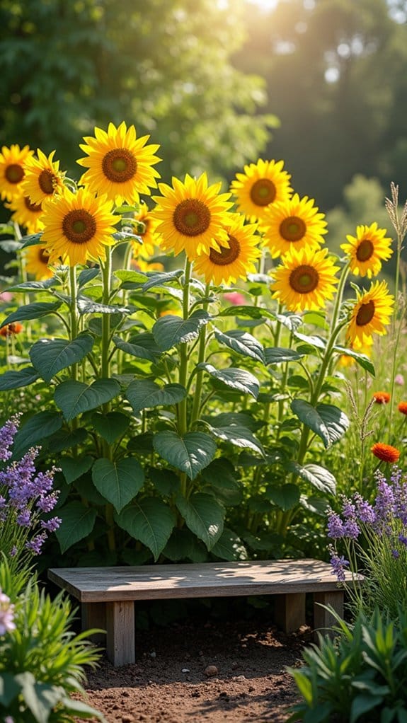 vibrant sunflower garden display