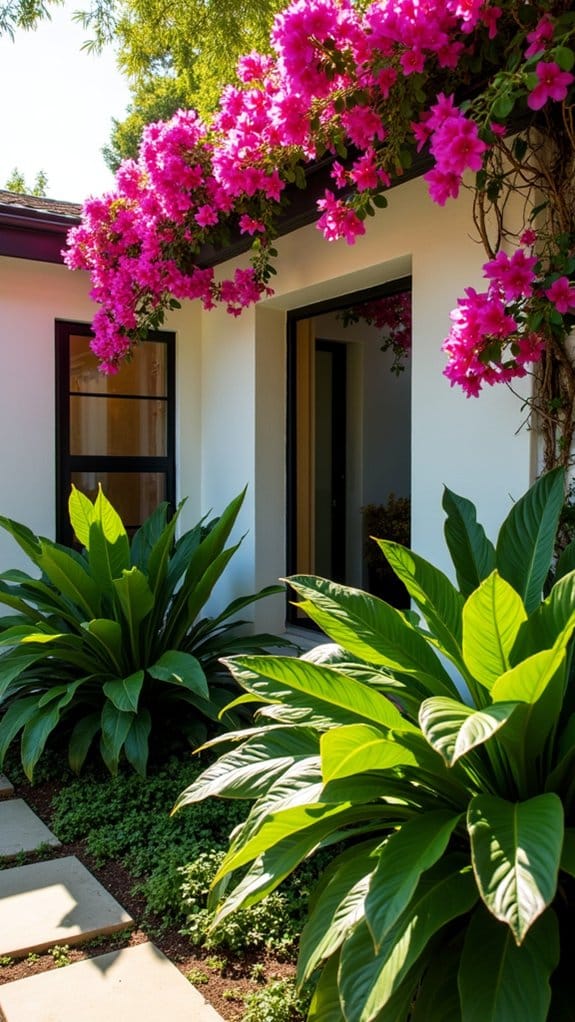 vibrant tropical garden oasis