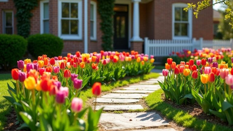 23 Fresh Tulips Front Yard Landscaping Ideas That Bloom Brightly vibrant tulip landscaping ideas
