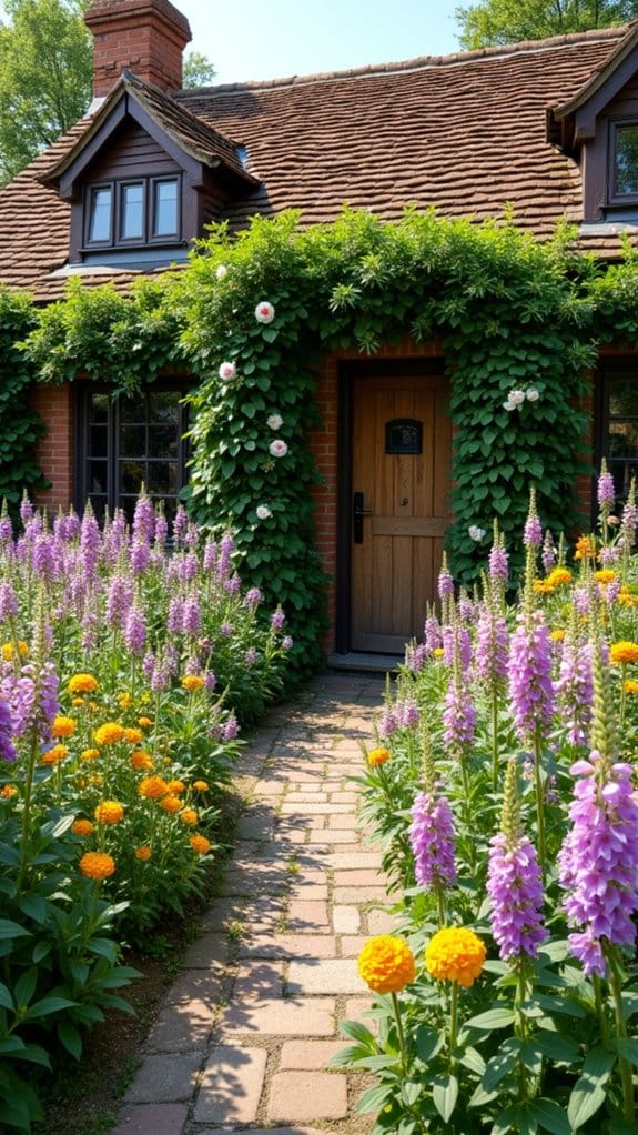 vibrant whimsical garden retreat