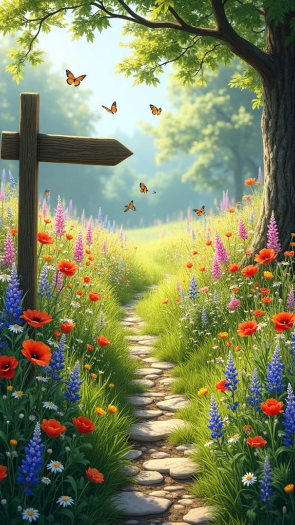 vibrant wildflower meadow installation