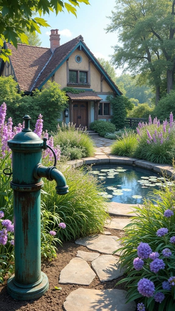 vintage water pump charm