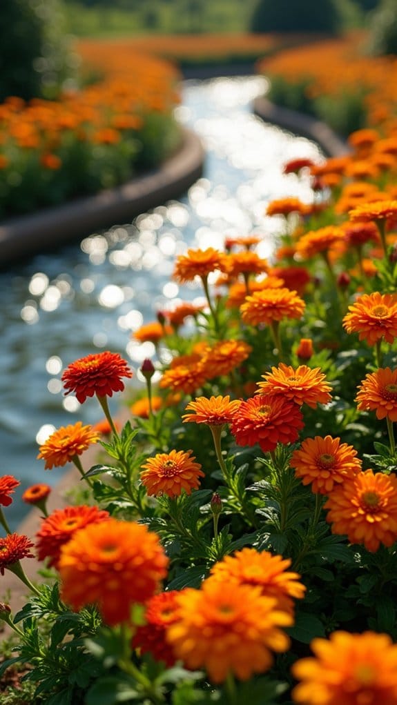 water feature enhances ambiance