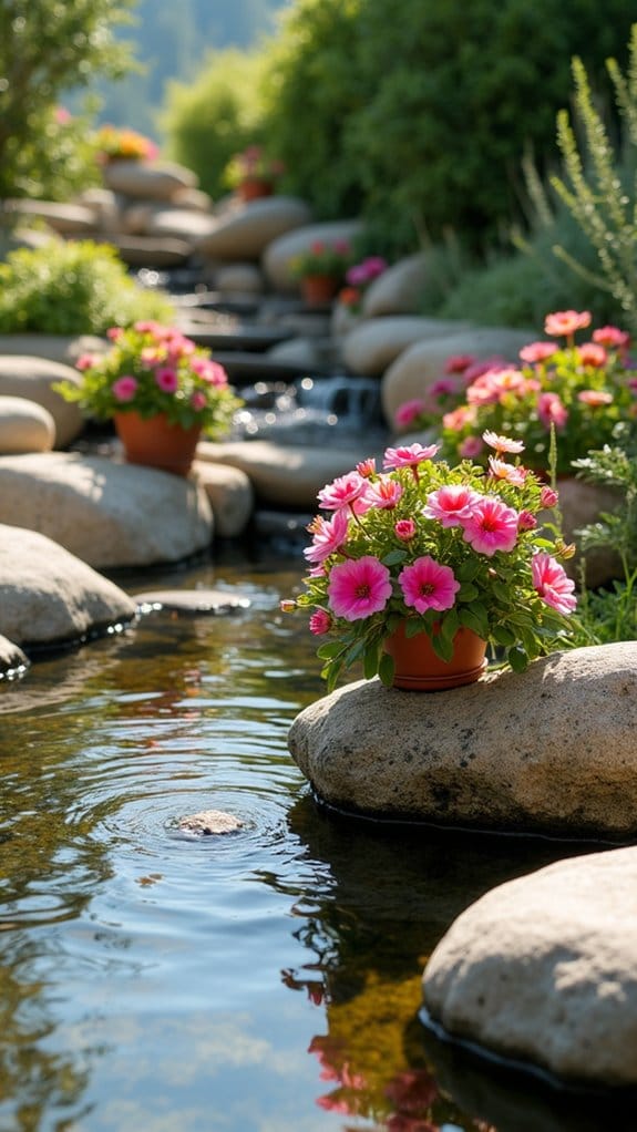 water features with pots