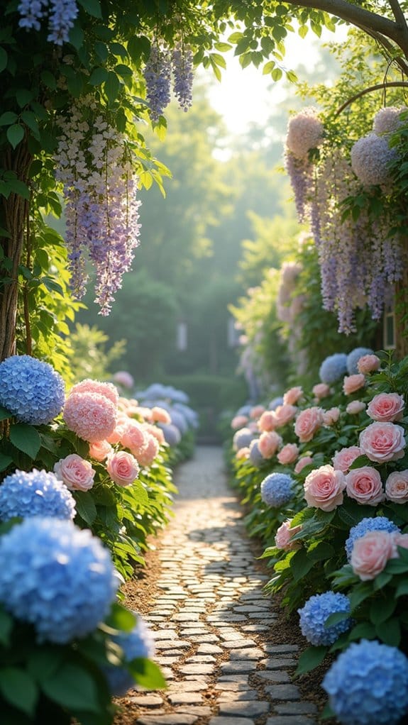 whimsical blooms and greenery