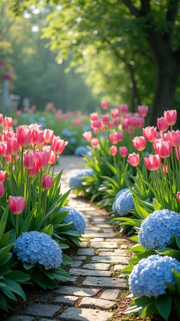 whimsical blooms and greenery