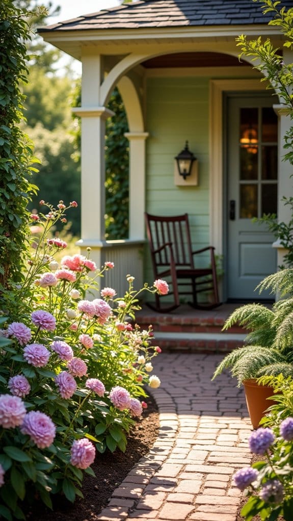 whimsical colorful garden escape