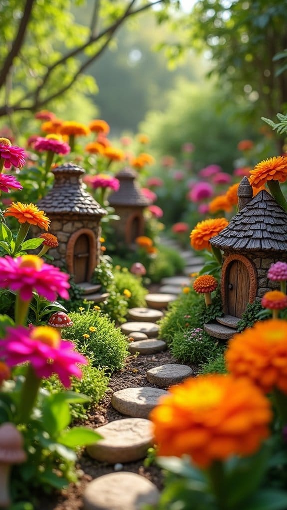 whimsical fairy garden creation