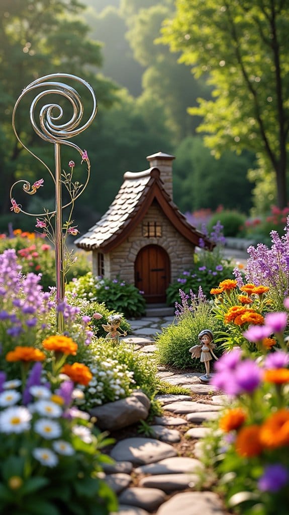 whimsical garden art accents