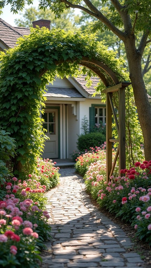 whimsical garden pathways arbors
