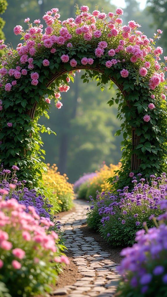 whimsical sweet pea arch