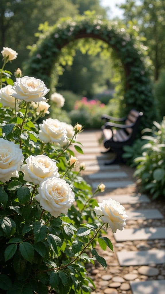 white roses as focal points