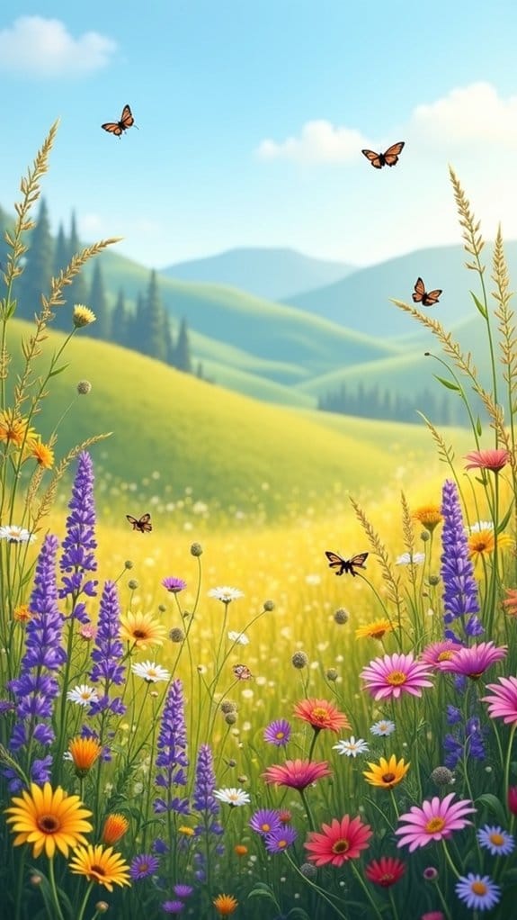 wildflower meadow blooming beautifully