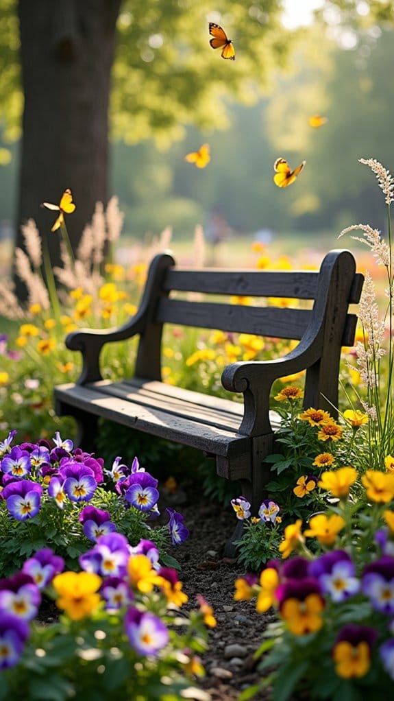 wildlife friendly pansy garden