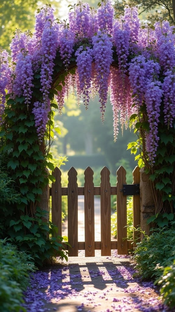 wisteria blooms for privacy