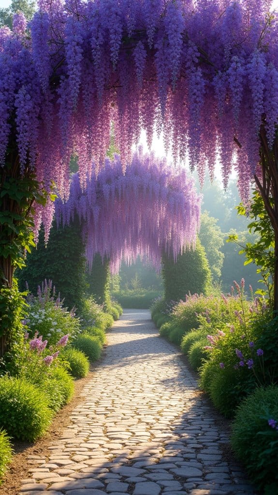 wisteria floral canopy pathway