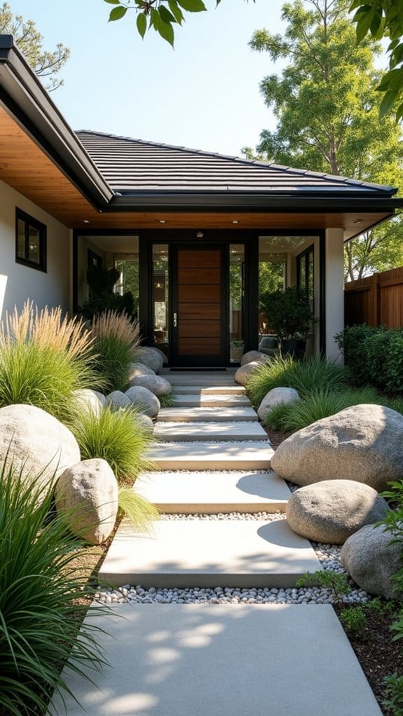 boulders enhance garden aesthetics