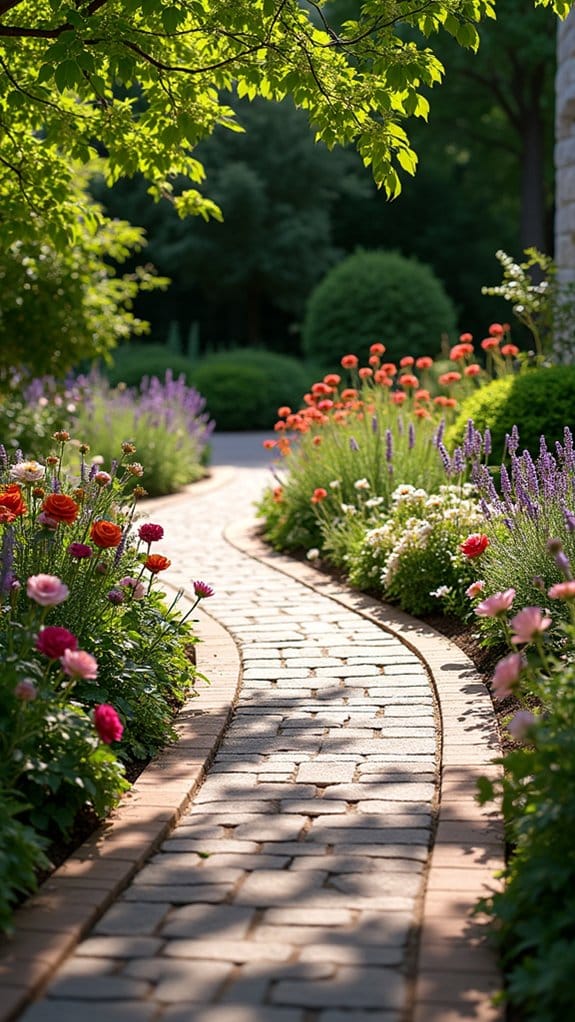charming paver walkway design
