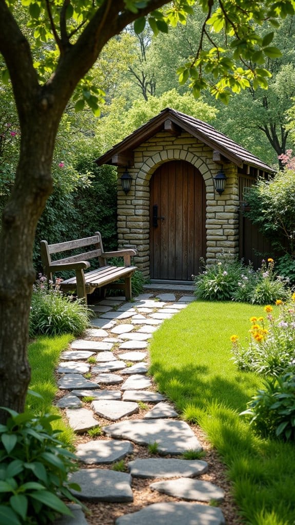 charming rustic stone pathways